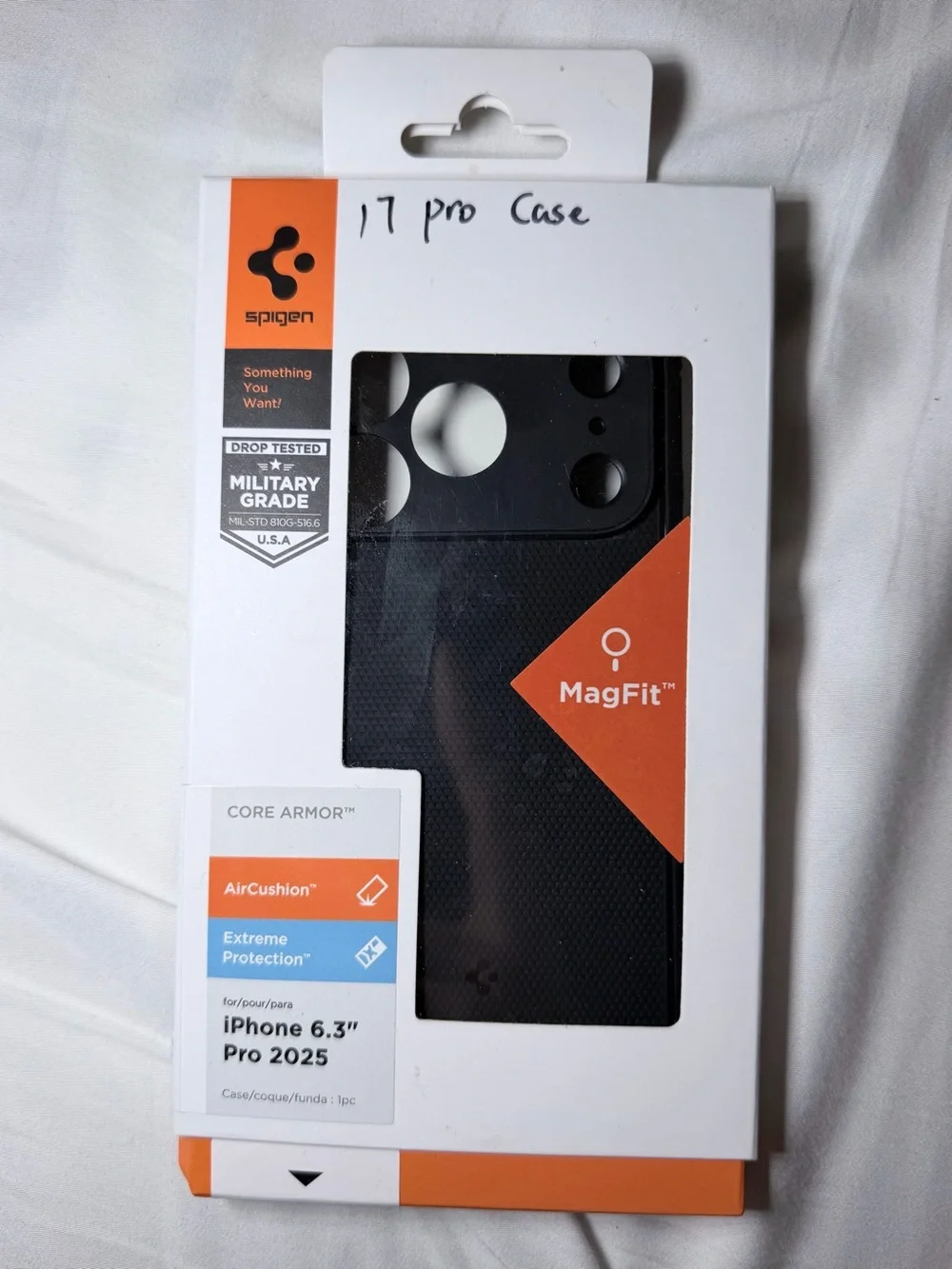 Spigen iPhone 17 Pro Core Armor MagFit Magnetic Back Case Black ACS09627